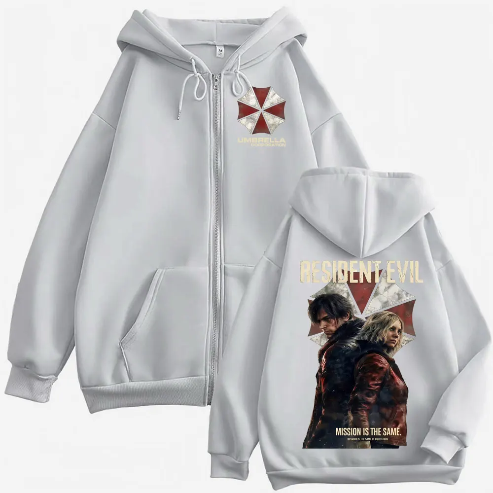 Limited Leon Kennedy Zipper Hoodies Resident Evil Requiemm Anime Jacke Sweatshirts Herren Damen Mode Klassischer Zip-Up Hoodie Mantel – Detail 6