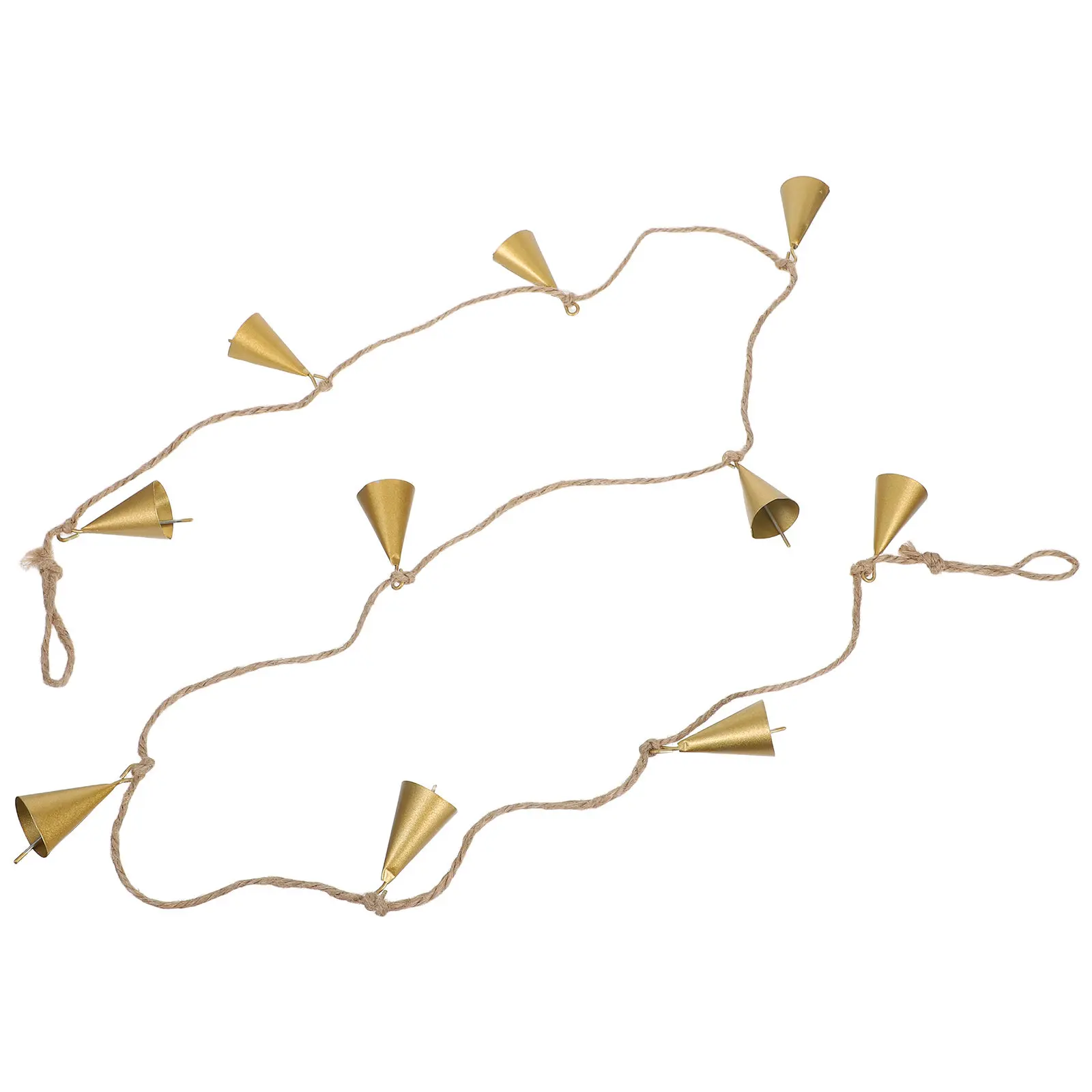 

Рождественские подвесные колокольчики в деревенском стиле, декоративные винтажные металлические колокольчики с джутовой веревкой для праздничного домашнего декора