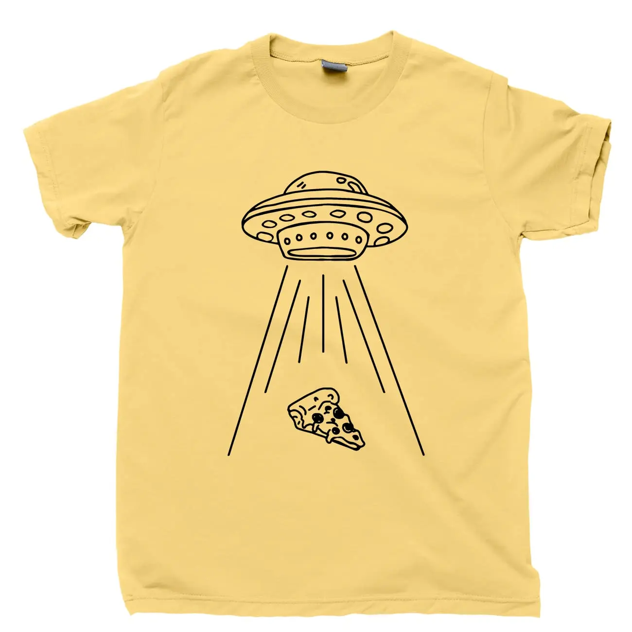 Alien Pizza Slice T Shirt UFO Abduction By Extraterrestrials Love Pizza Lover Tee