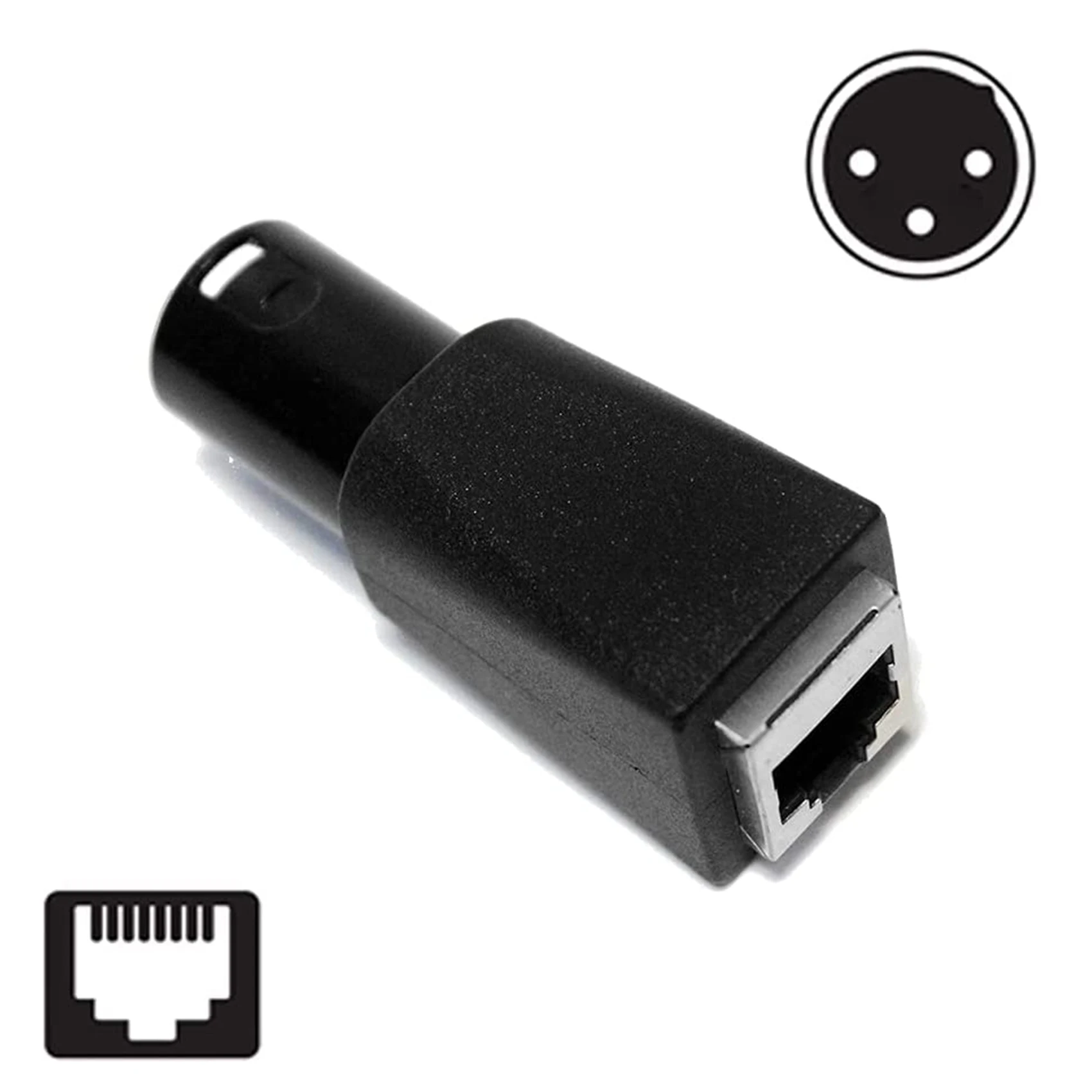 AY03-DMX para RJ45 Conector RJ45 Ethernet para 3 pinos XLR DMX fêmea e masculino conjuntos de adaptadores (3 pinos 1 par)