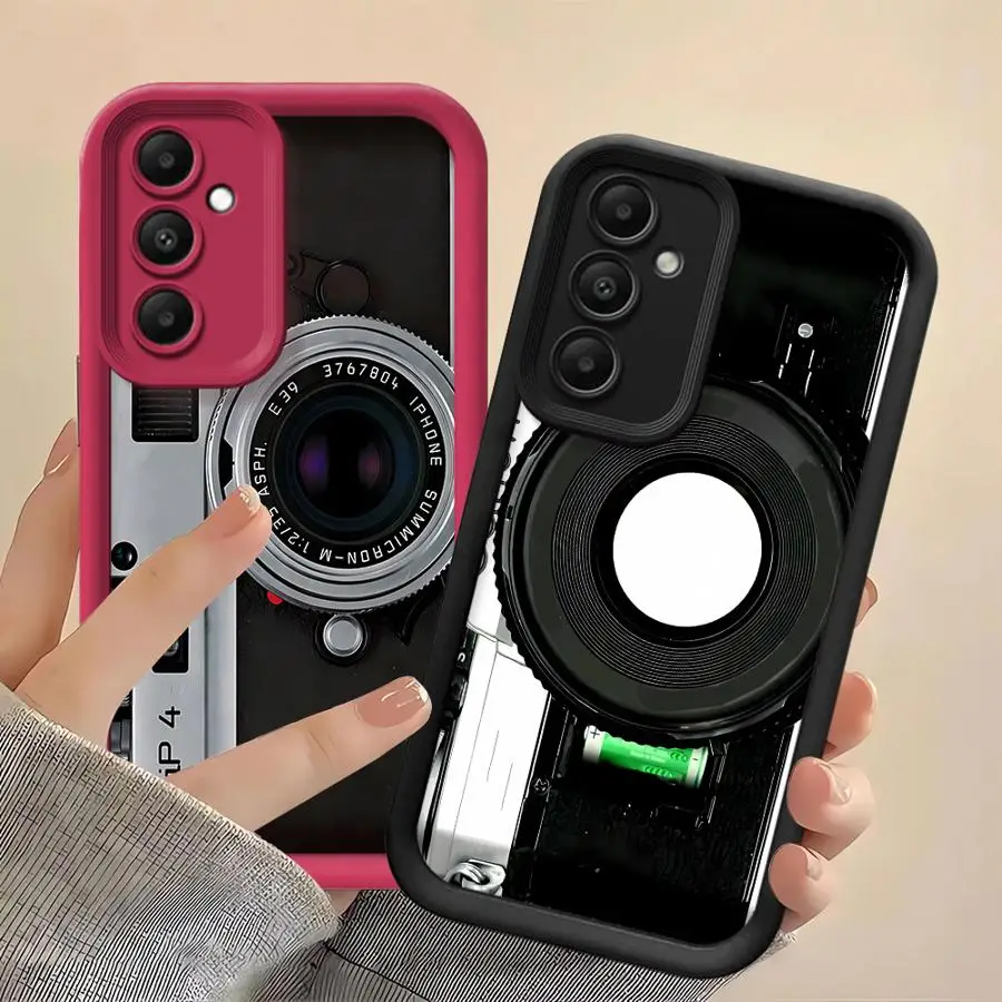 Retre Camera Phone Case for Vivo Y51 Y30 Y27 Y67 Y50 Y36 Y35 Y21 2021 Y30i Y22 Y21A Y20i Y20S Y16 Y15S Y03 Y12S Y02 Cover