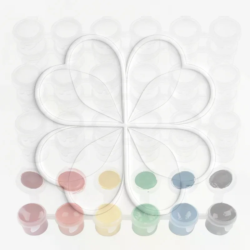 Mini Empty Paint Container Strips 10Pcs Set 2ml 3ml 5ml Dustproof Lids Portable for School Art Class Student Painting Use
