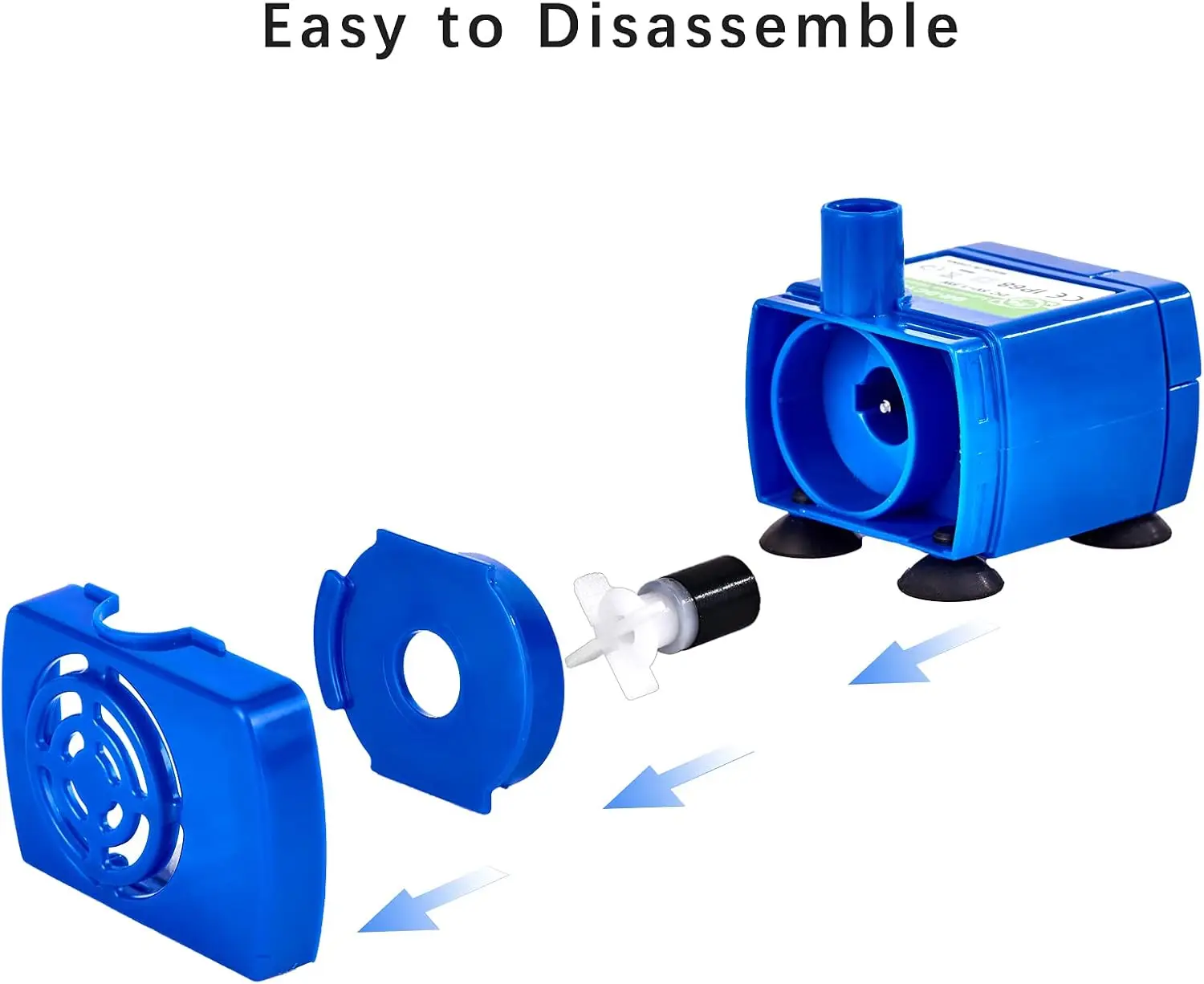 1S@Water Pump for Cat Water Fountain Replacement Motor with LED Blue Light for Pet Dog Water 1Dispenser USB Plug Pet Accessories view 6