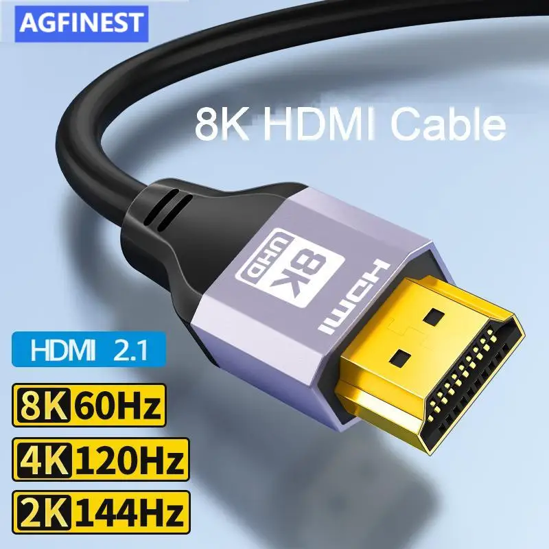 HDMI Cable 2.1 Male to Male 10m 48Gbps 8K HDMI-compatible 2.1 Adapter 8K@60Hz 4K120Hz Cable for PS5 PS4 Computer Projector