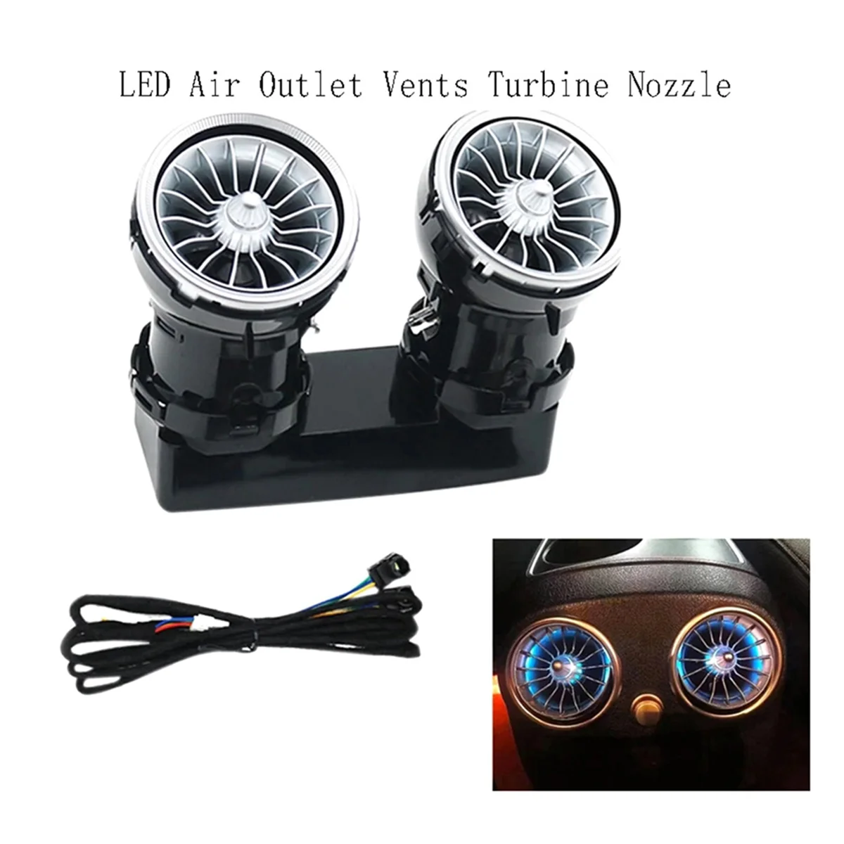 

Ambient Light Decorative Strip for Mercedes-Benz C Class W205 GLC 2015-2021 LED Air Outlet Vents Turbine Nozzle