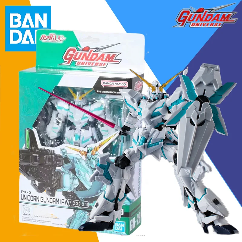 Bandai  GU 1/144 GUNDAM UNIVERSE GUNDAM RX-0 UNICORN GUNDAM AWAKENED Model Kit Anime Action Figure Model Toys Gift for Boys