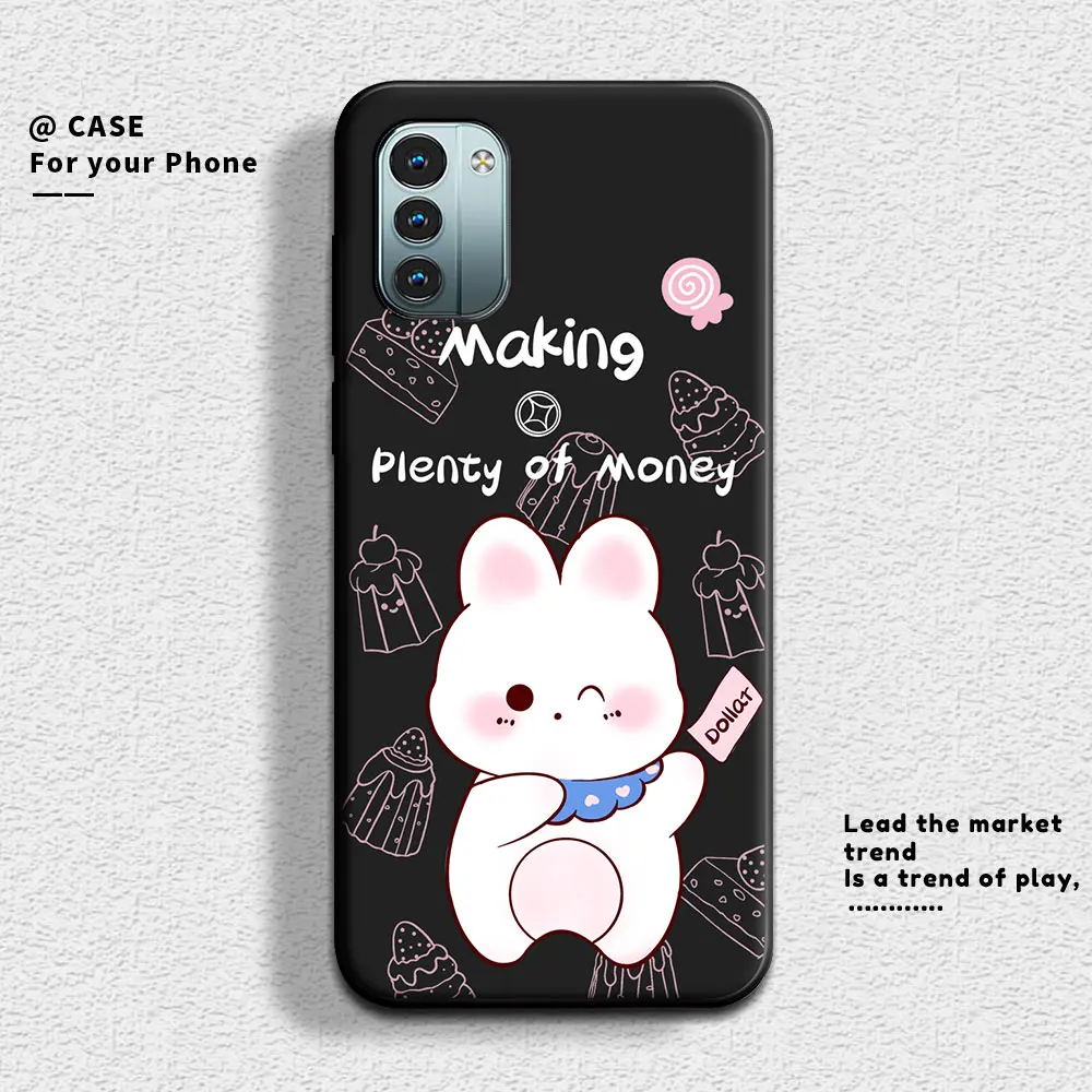 For Nokia G21 G11 Plus Case Cute Panda Soft Silicone Couple Phone Case For Nokia G50 G60 5G NokiaG20 G10 Protect Cartoon Cover