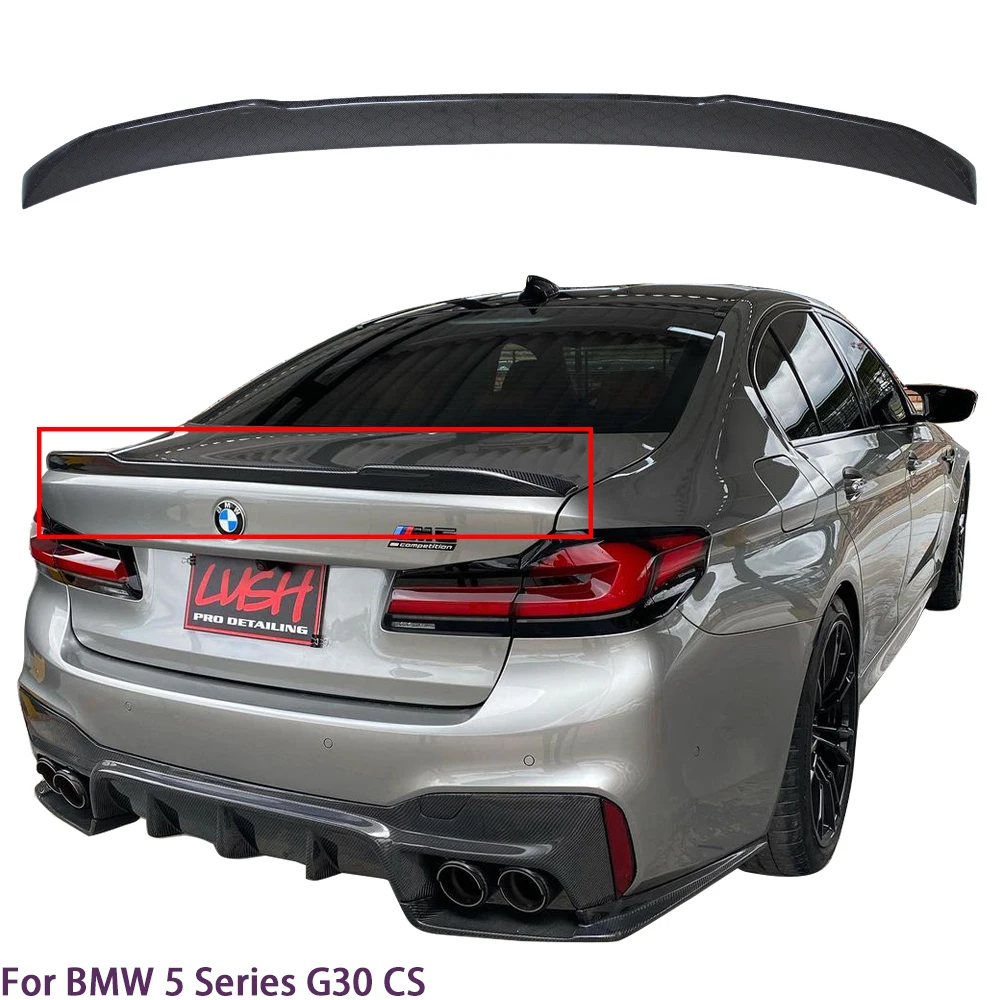 

For BMW 5 Series G30 G38&M5 F90 CS Style Honeycomb Carbon Fiber Rear Spoiler Trunk Wing 2016-2023