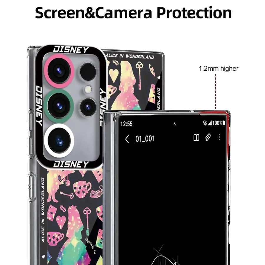 Cheshire Cat Alice In Wonderland Phone Case for Samsung Galaxy S24 Ultra S23 FE S22 S23 S20 Plus S21 S20 FE Note 20 Plus Cover image 3