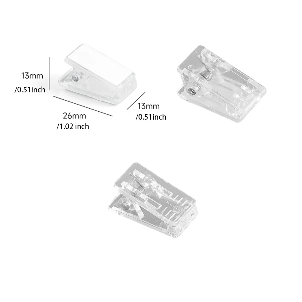 15 Pieces ABS Spring Clip Portable Replacing Transparent Name Tag Chest Card Note Clamp Accessories Single-sided
