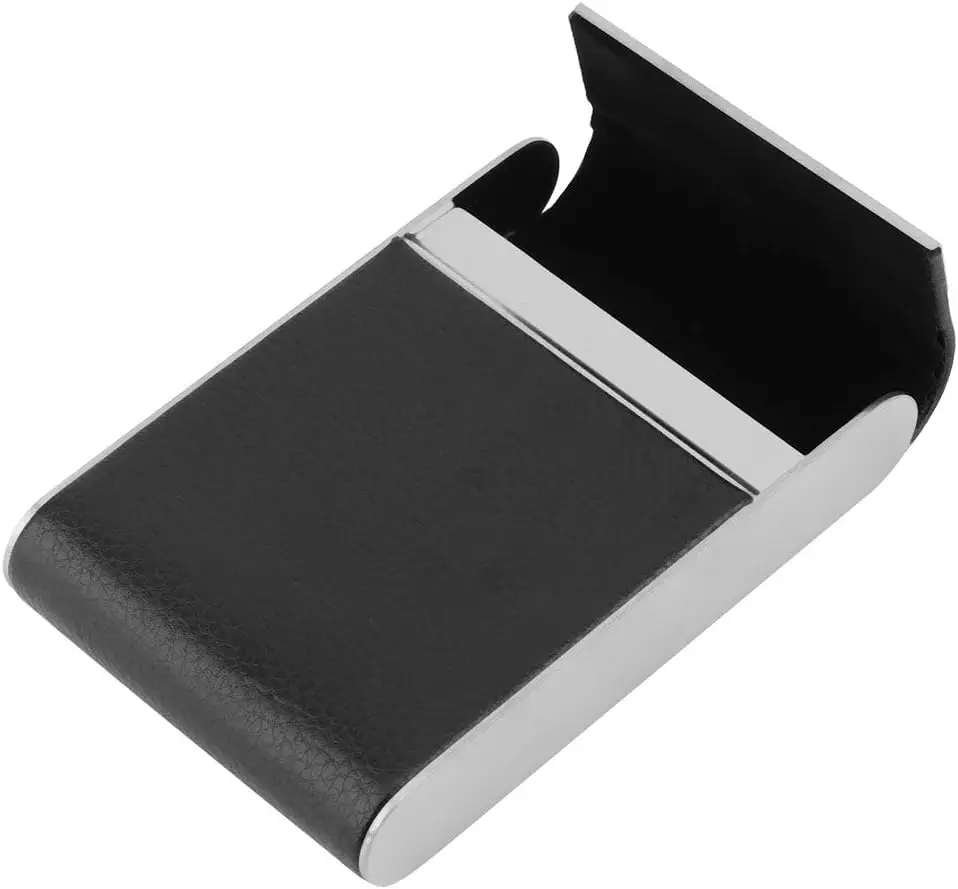 

Портсигар из матовой нержавеющей стали с черным полиуретановым покрытием, компактный дизайн 11 см, надежная защита, рекламный сувенир