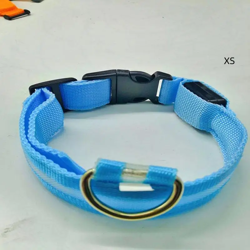New LED Light Up Dog Collar Glowing Safety Pendant Adjustable Multiple Color Options For Night Walking Outdoor Pet Activities