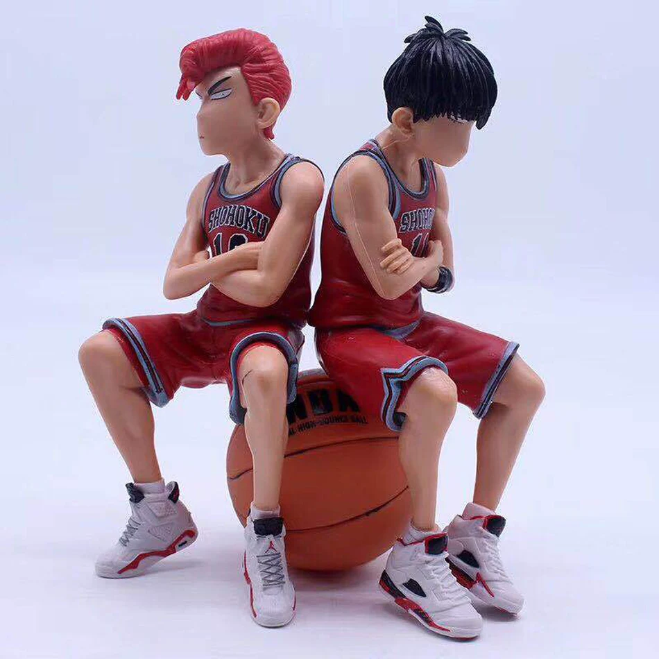 15CM SLAM DUNK Sakuragi Hanamichi Figures Rukawa Kaede Model Toy Car Desktop Ornament Auto Interior Decoration Gift For Friends