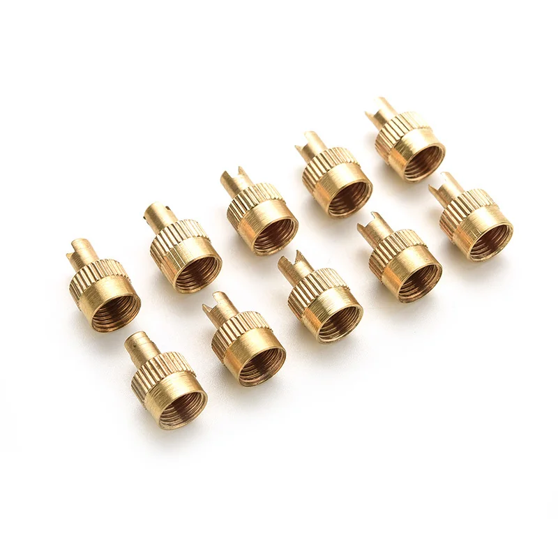 10pcs Slotted Head Valve Stem Caps with Core Remover Tool for Car Motorcycle