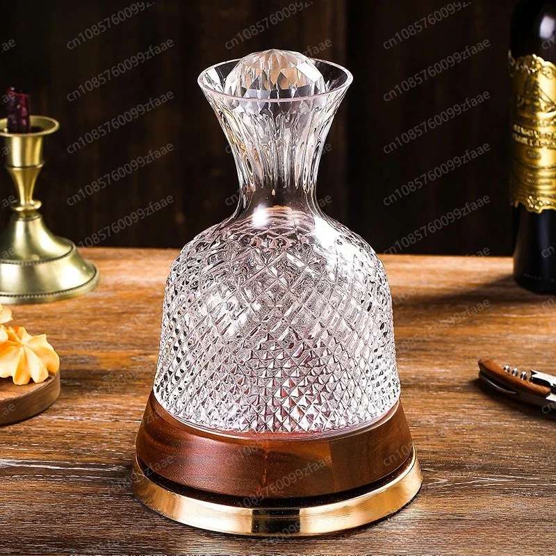 360 fast rotating decanter, crystal glass, red wine dispenser, household wine bottle, wine set