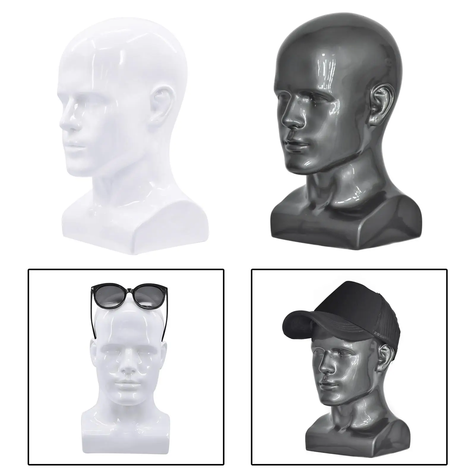 Professional PVC Head Model for Wigs, Hats, Sunglasses Jewelry Display