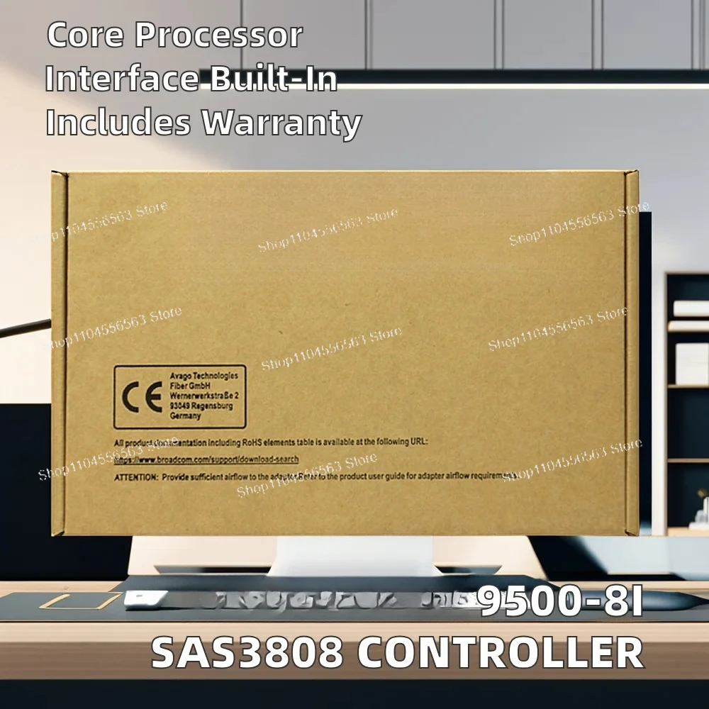 LSI 9500-8i 9500-16i 05-50134-01 PCIe 4.0 x8 SAS3808 8 منافذ داخلية 12 جيجابايت/ثانية SAS، 6 جيجابايت/ثانية SATA، NVMe ثلاثي الوضع HBA #6