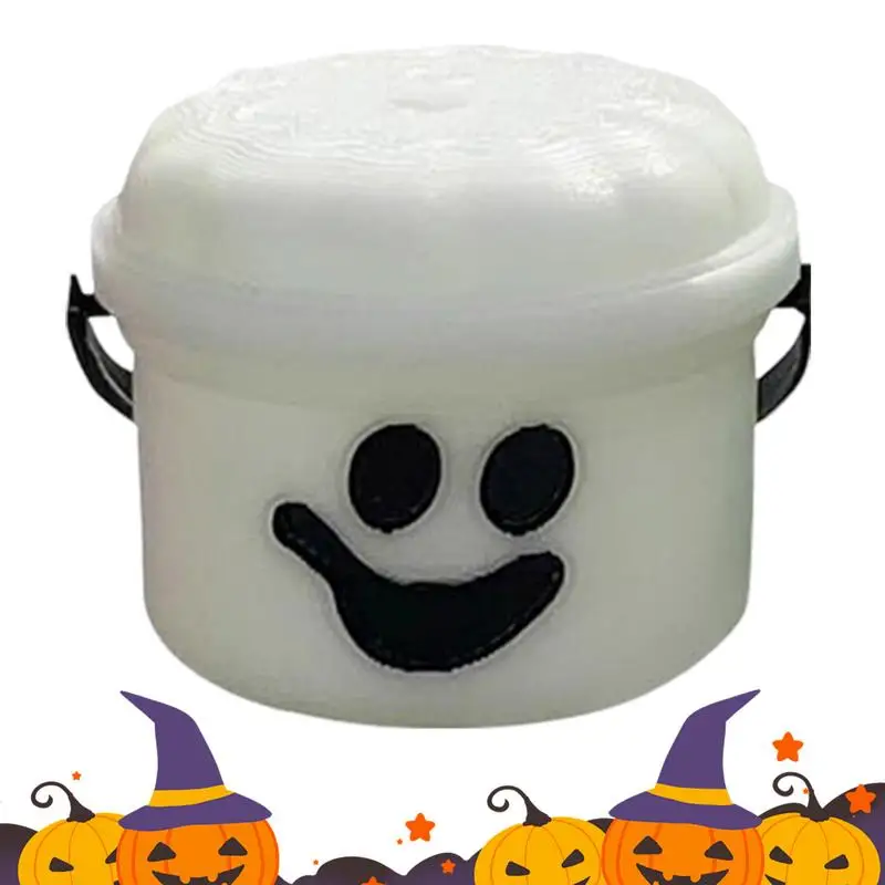 Small Halloween Candy Buckets Miniature Halloween Nostalgia Buckets Halloween Candy Holder Pumpkin Face Candy Basket Festive