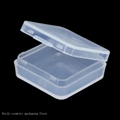 50pcs  Plastic Box Chip Box Storage Storage Plastic Box Covered Mini Box Square Box Portable Pill Box