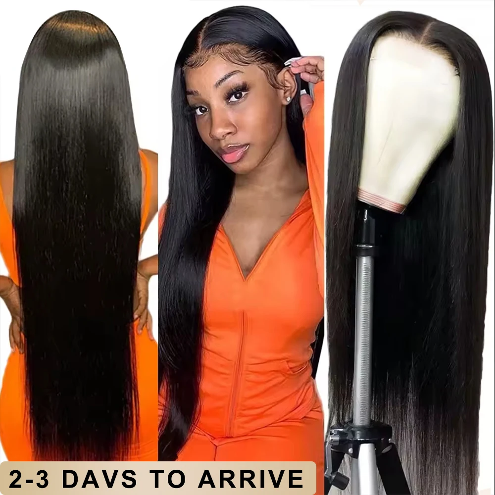 

13X6 250 Density Straight Bone HD Lace Human Hair Wigs 13X4 Glueless Preplucked Closure Wig 36 40Inch Brazilian Lace Frontal Wig