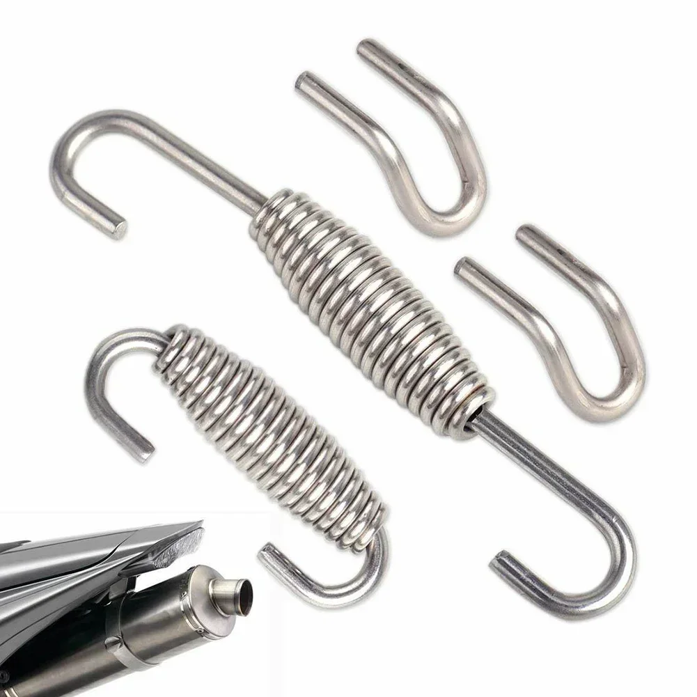

2pcs Motorcycle Exhaust Mounting Spring Expansion Chambers Exhaust Mounting Spring Rotatable With 2 Welding Fastener Kit