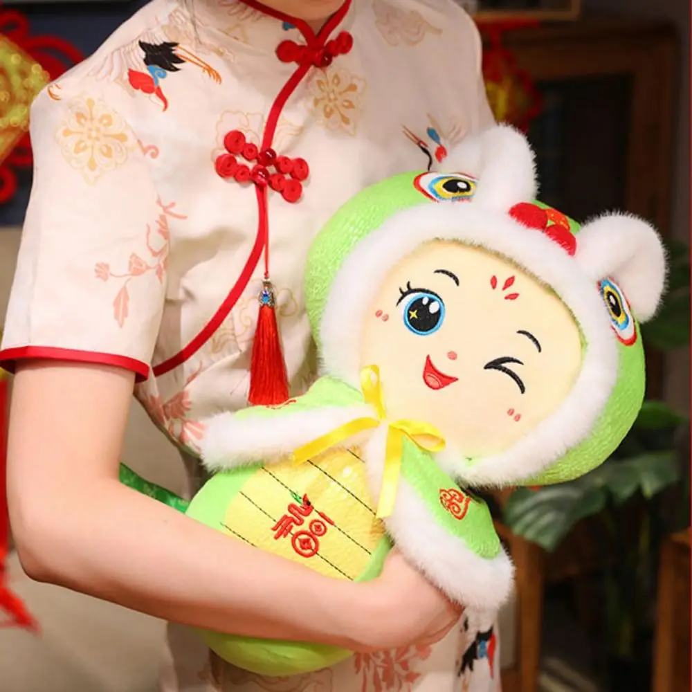 Big Eyes Snake Year Plush Toy The God of Wealth Chinese Style Wealth Snake Year Mascot Toy Blessing Good Luck