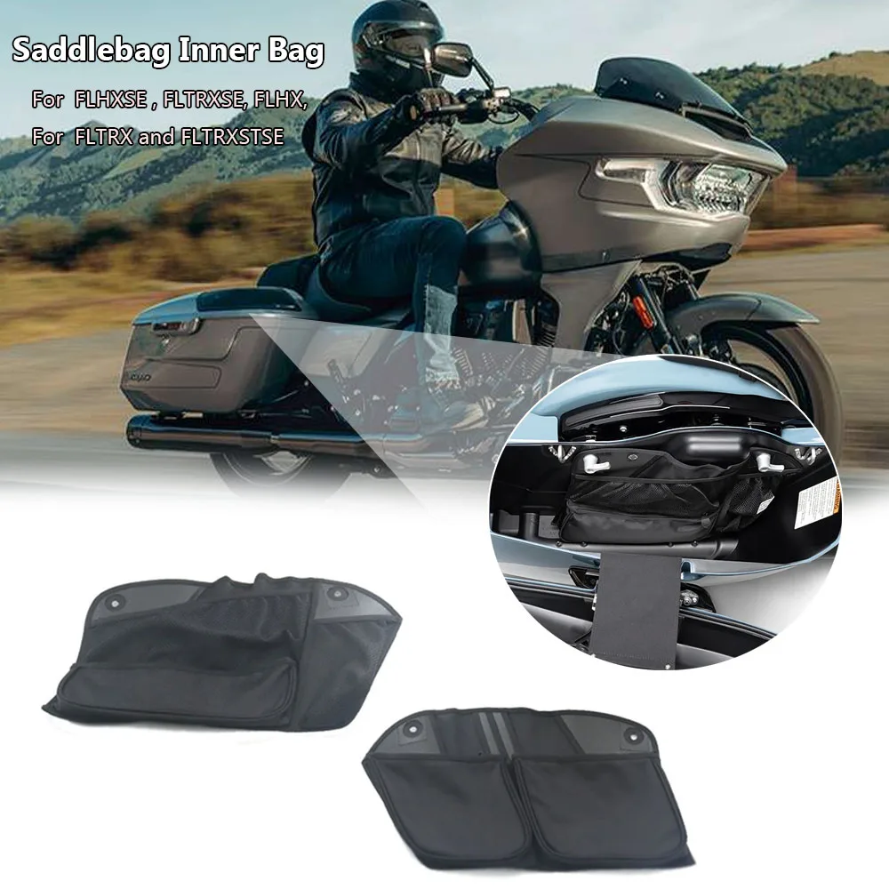 

Trunk Lid Fitted Lining With Organizer Storage Bag Pocket Saddlebag For Harley 2024 TOURING CVO 121 Street Road Glide ST FLHXSE