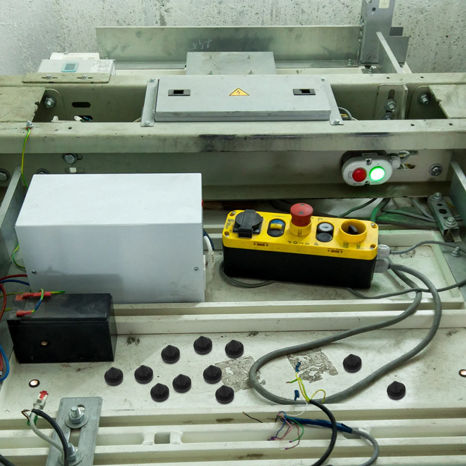 

20Pcs Rubber Door Bumpers Shock Absorption Anti-Collision Nail for Elevator Wall Protector Furniture Bumpers Metal Frame