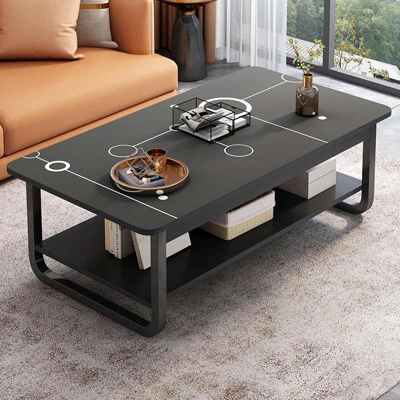 

Modern Dual Shelf Coffee Table Living Room Small Space Square Side Table Perfect for Apartments Offices and Lounges Muebles