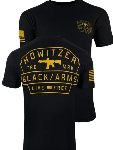 Howitzer Style Men T-Shirt Arms Badge Milittaary Grunt MFG