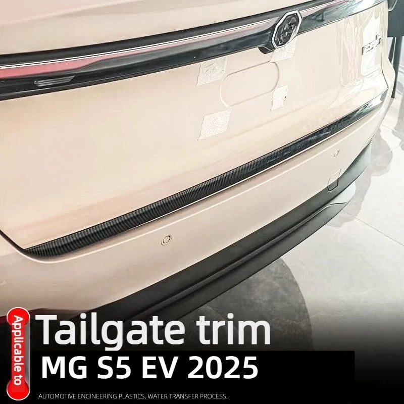 

Для MG S5 EV 2025: накладки на дверь багажника, яркие полосы для багажника, аксессуары для внешней декоративной модификации, автомобильные принадлежности