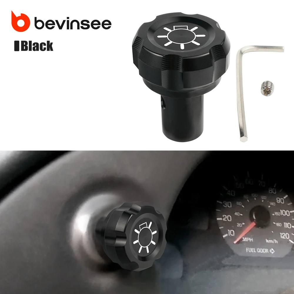 BEVINSEE Aluminum Car Headlight Knob for Ford F150,F250,F350,Mustang,Bronco, Replace for F5TZ11661A, F5ZZ11661A