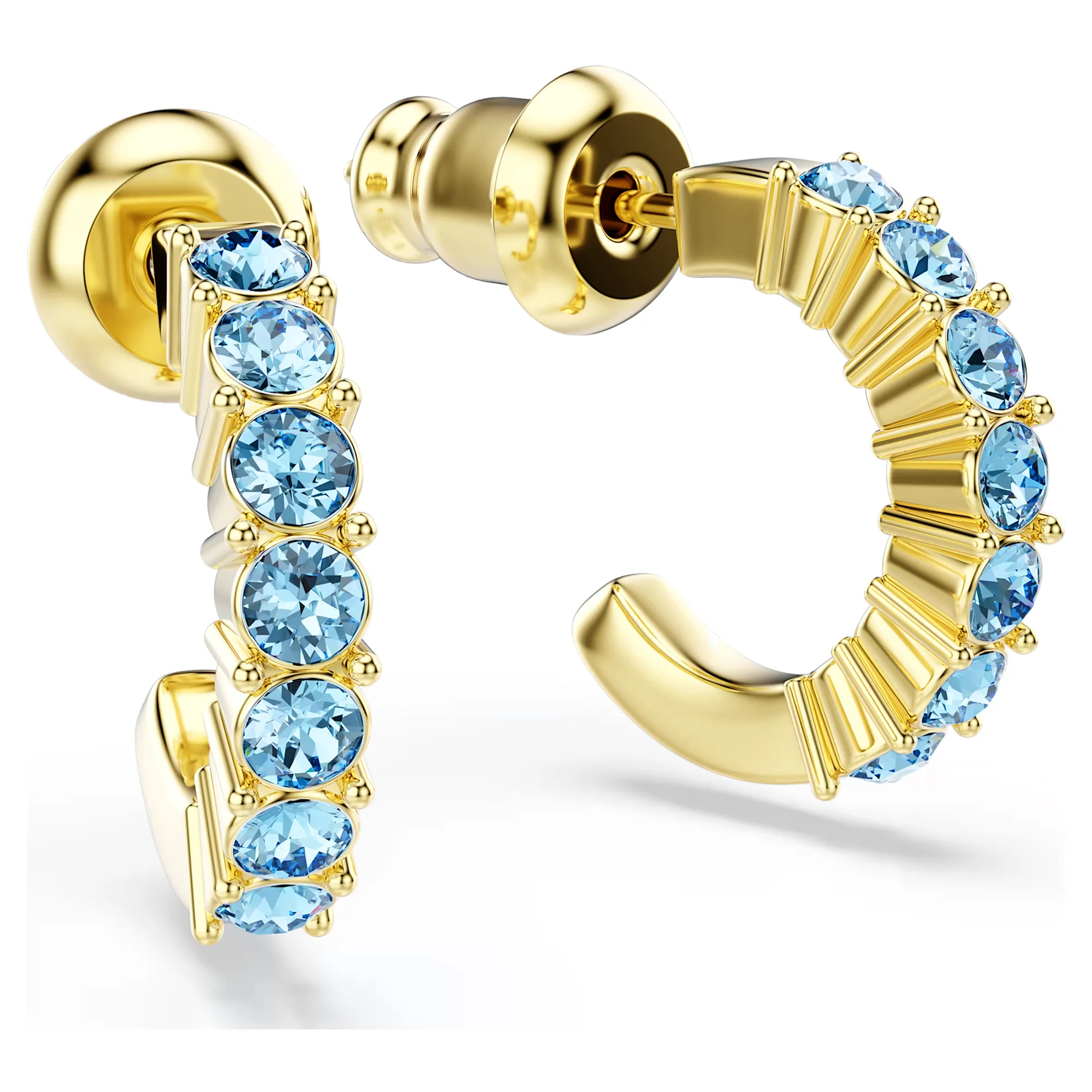New Mini Hoop Earrings Original Crystals from Austria Gold Silver Color Premium Piercing Jewelry for Women Christmas Party