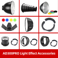 Godox BD-10 Barn Door SN-04 Snoot AD-R14 AD-R12 Standard Reflector AD-AB WB300P Battery Accessories for Godox AD300PRO