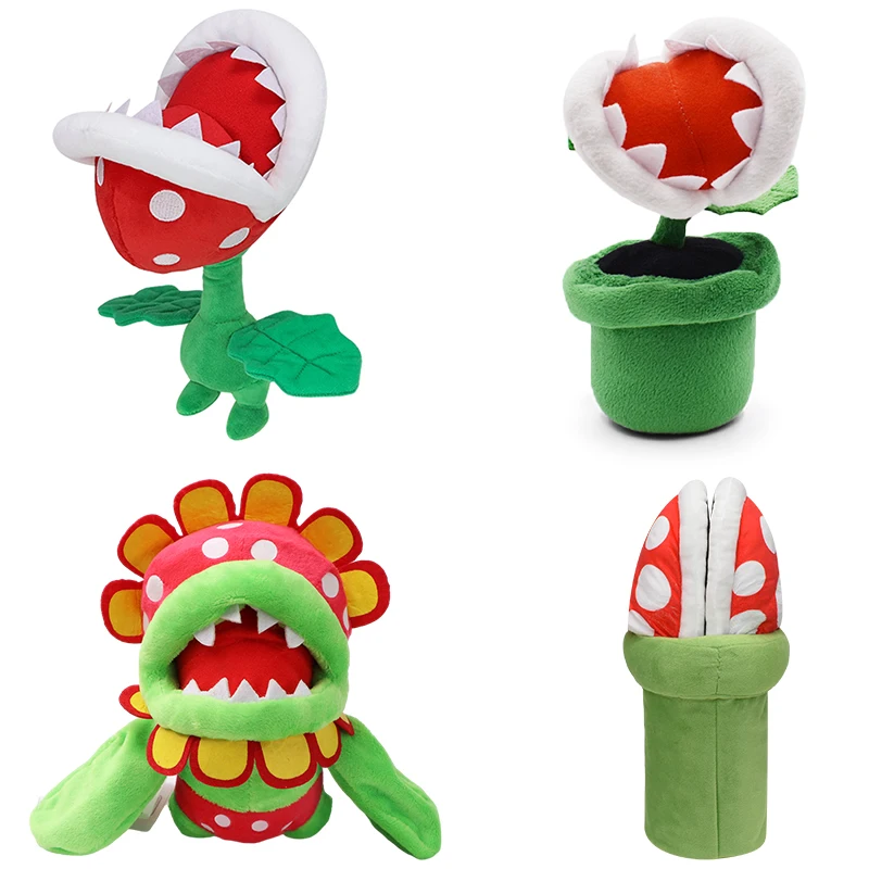 Super Mario Chomper peluche Big Poison Piranha Plant Doll Man-Eater Flowers Cartoon farcito bambola inverno pantofole di cotone regali