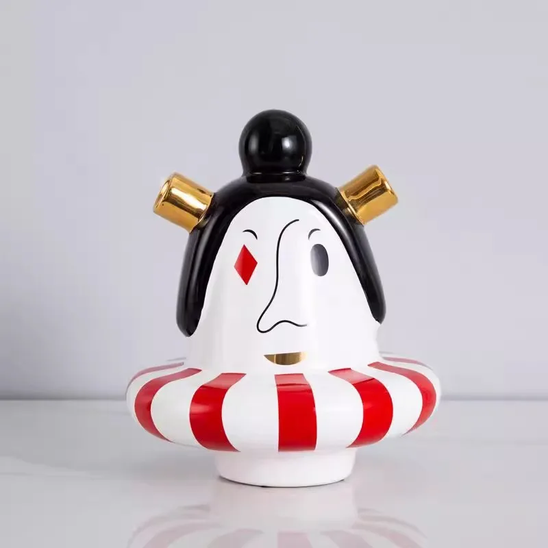 Abstraction Modern Character Modeling Art Figurines Ceramic Luxury Desktop Ornament Living Room Decoration Crafts Accessories