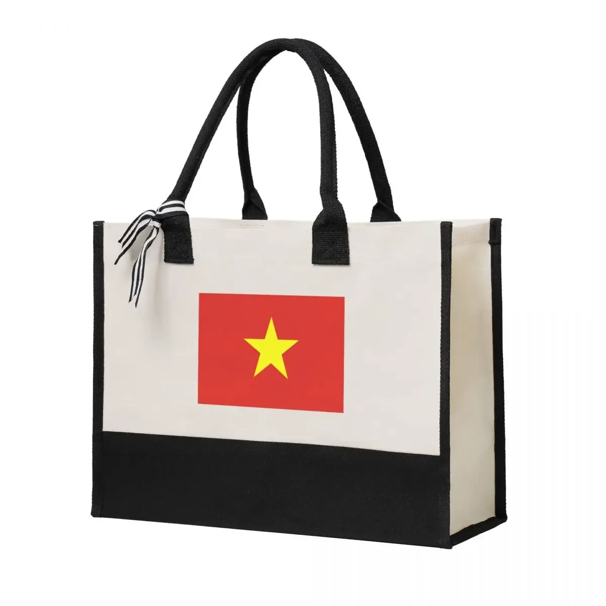 

Canvas Gift Shopping Bag Flag Of Vietnam Canvas Large Capacity Bag Customizable Quality Gifts