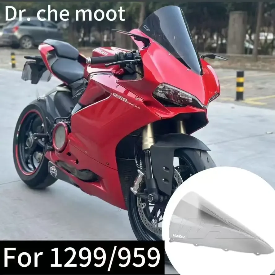 Parabrisas de plástico ABS para motocicleta, accesorio de alta calidad para Ducati 1299, 959, PanigaleS 959, 2015-2019, 7621H