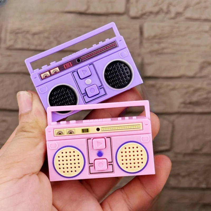Creative Funny Mini Radio Recorder Music Toys Classical Bag Ornaments Keychain Gift