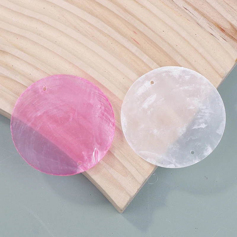 NEW 20PCS Natural Shell Round Slices Ornaments DIY Mirror Shells Material For Home Lamps Wind Chime Pendant Accessories Craft