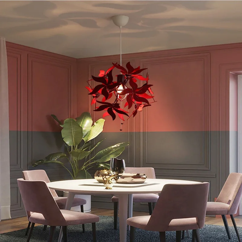 Moderne Luxe Bauhinia Bloemenkroonluchter Voor Kledingwinkel Hotel Restaurants Creatieve Intrekbare Decoratieve Verlichtingsarmatuur