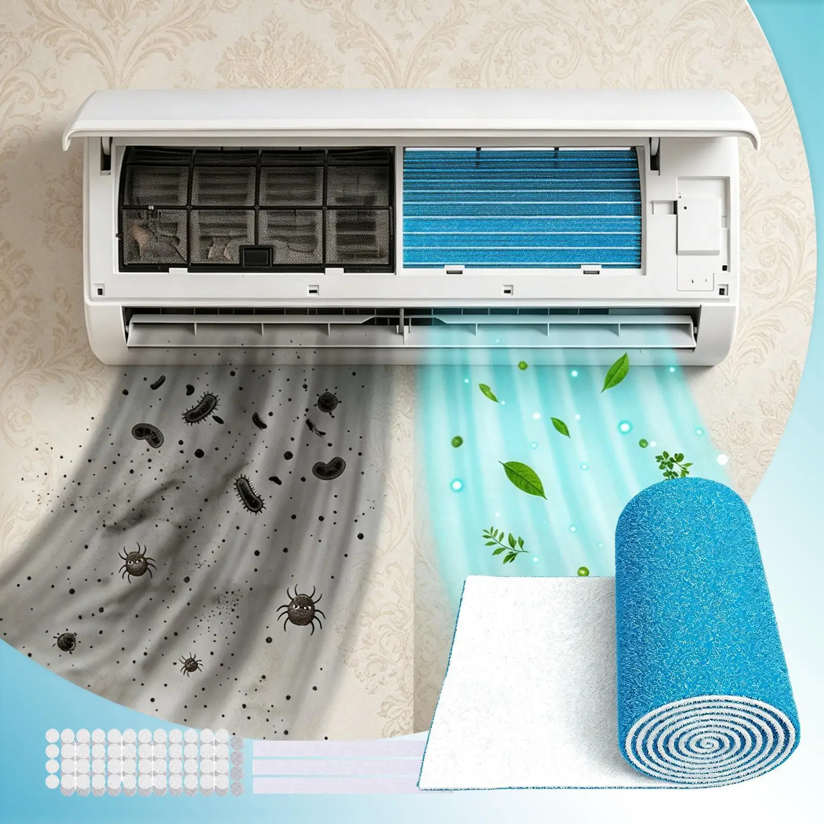 

Vent Filters Heavy Duty High Efficiency Window Air Conditioner Vent Filters For Apartment Room Rv Office Floor Ceiling Hvac