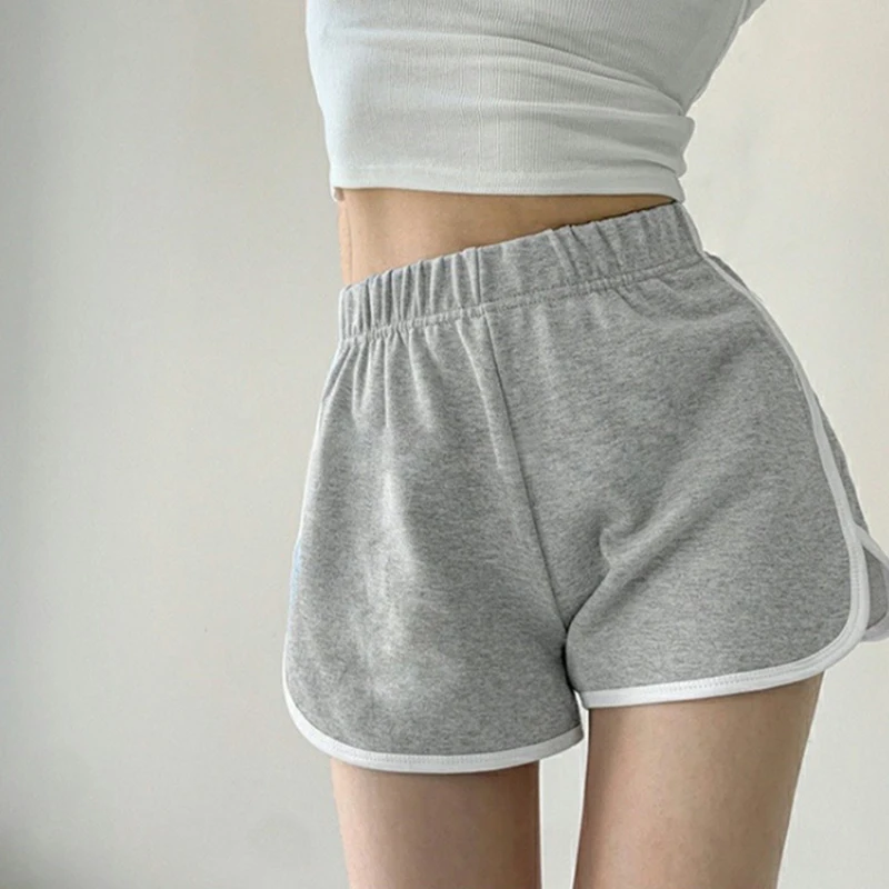ファッションカジュアルハイウエストルーズスポーツヨガショーツ女性ビーチホットショーツ
