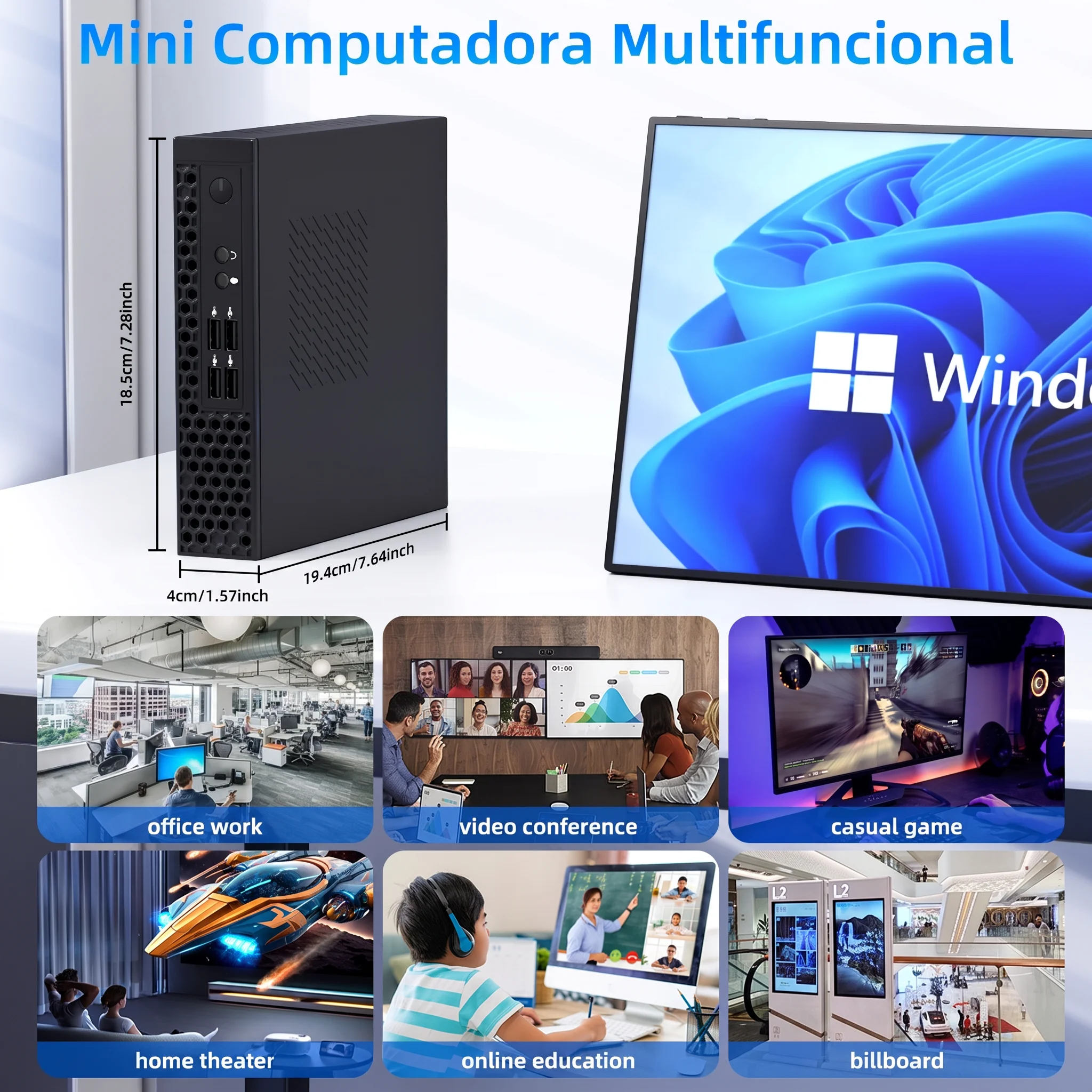 Texhoo MINI PC Intel Core i5‑8305G AMD GPU Radeon RX Vega M GL 4GB HBM2 16G DDR4 2666Mhz 512G SSD Desktop Mini Computers WIFI6