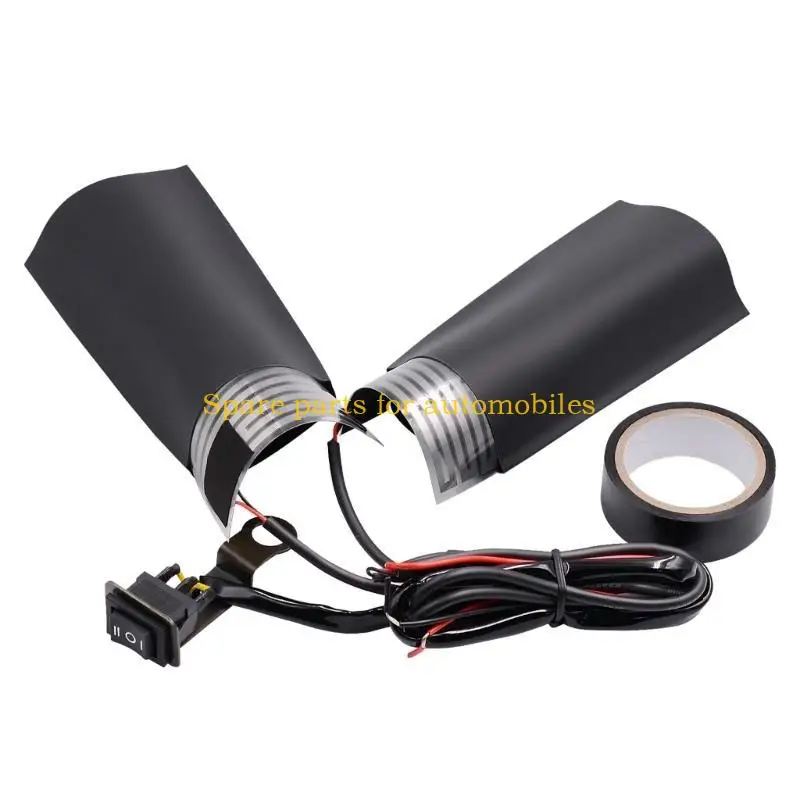 

H58F Universal Heating Handlebars Heated Pads Grip Handlebar Warmer for ATV Motorbike