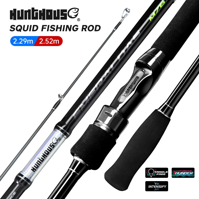 

Hunthouse Spinning Eging Squid Egi Fishing Rod 2.29m 2.52m 2 Sections Rod For Octopus Cuttlefish Saltwater Boat Fish Tackle
