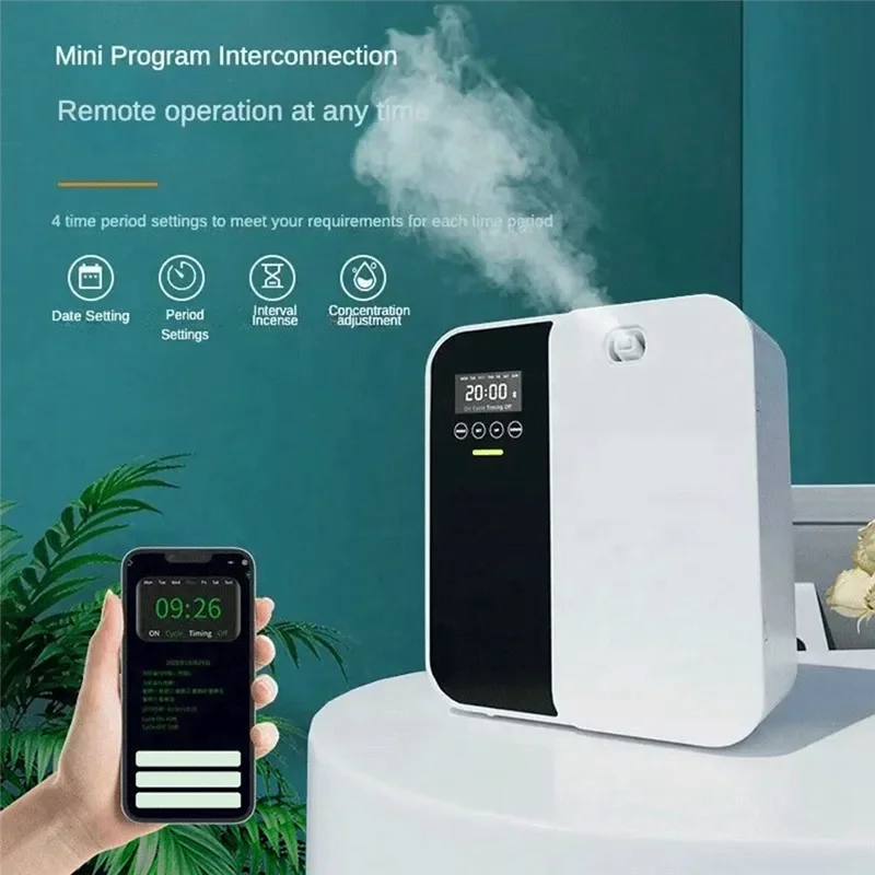 BMBY-Scent Diffuser Machine Wall Mounted Fragrance Diffuser Bluetooth Essential Oils Diffuser Electric Smell For Home