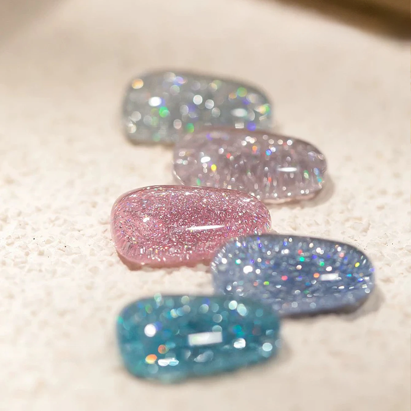 12ml 12 Colors Ombre Glitter G - Nail Art Ombre Pink 评论和价格