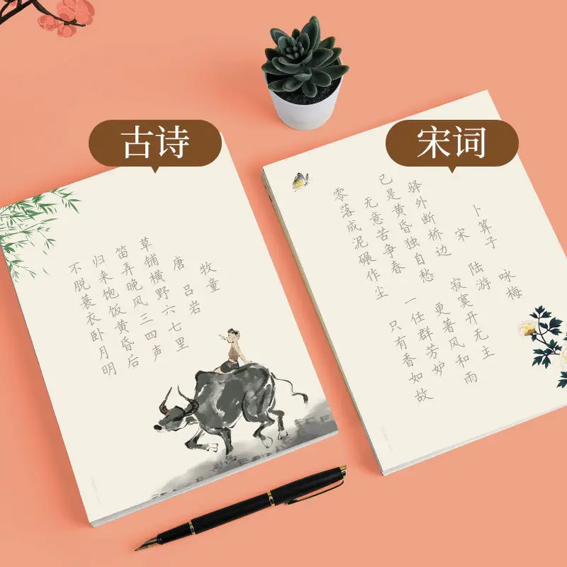 

Ancient Poetry Copybook for Kids Adult Hanzi Word Chinese Learning Books