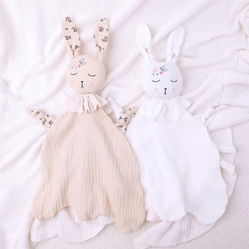 

M76C Soothing Animal Baby Towel Snuggle Blanket Bib for Infant Toddlers Comfortable